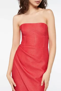 Manning Cartell Heart's Desire Strapless Midi Dress Red Size 8 for rent on The Volte - image 2
