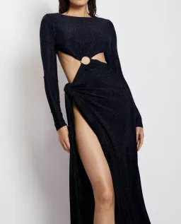 Meshki Christina Backless Dress Navy Shimmer Size S / AU 8 for rent on The Volte - image 2