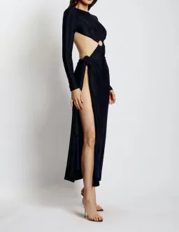 Meshki Christina Backless Dress Navy Shimmer Size S / AU 8 for rent on The Volte - image 4