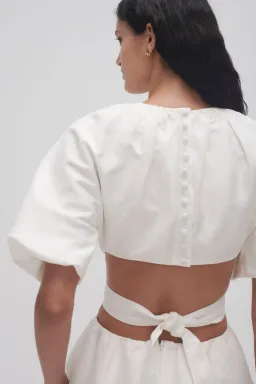 Aje Mimosa Cut Out Mini Dress Ivory Size 16 for rent on The Volte - image 2