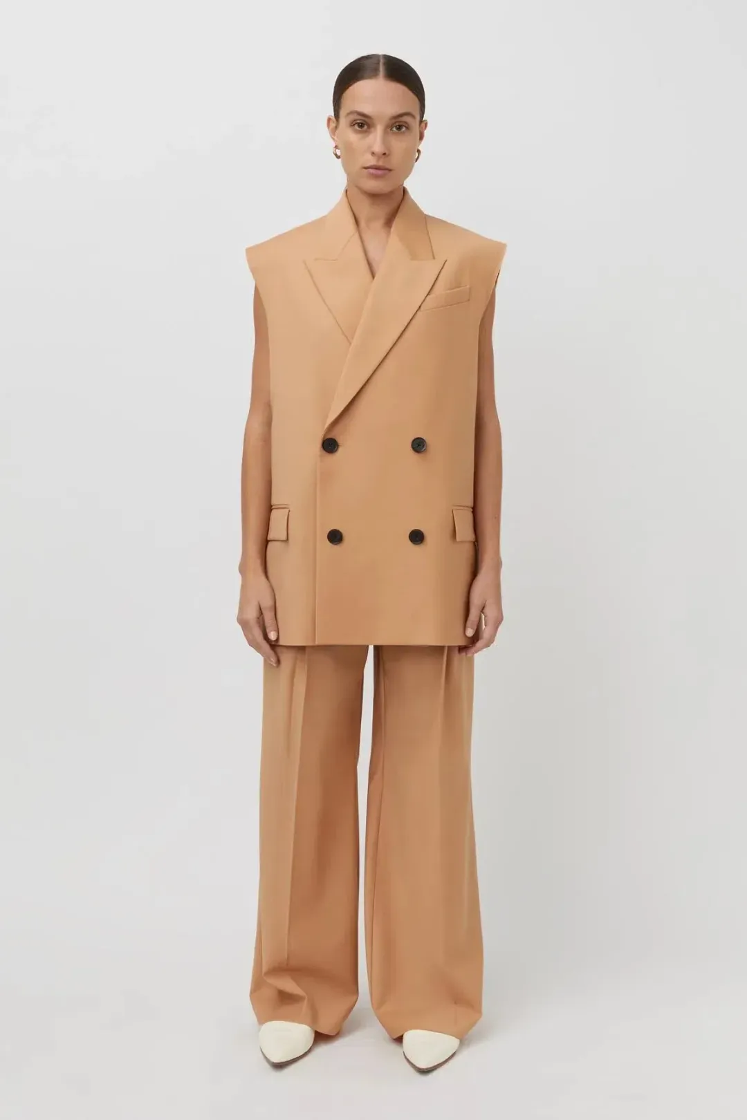 Camilla & Marc Renata Vest Size 8 and Pants Rosewood Pink Size 10  for rent on The Volte - main image