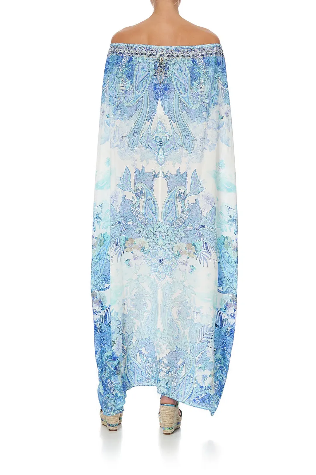 Camilla Cali Dreaming Kaftan Blue Print One Size for rent on The Volte - main image