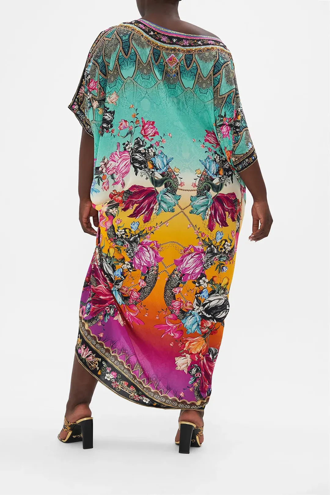 Camilla Viper Room Kaftan Multi Print One Size for rent on The Volte - main image