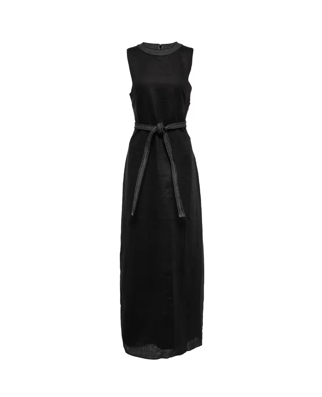 Sir the Label Vilma Cut Out Linen Maxi Dress in Black Size 8 for rent on The Volte - main image
