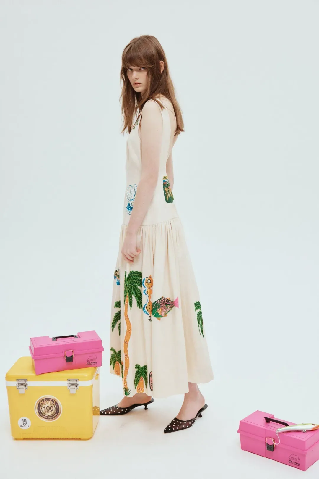 Alemais Clam Embroidered Gown Print Size 8  for rent on The Volte - main image