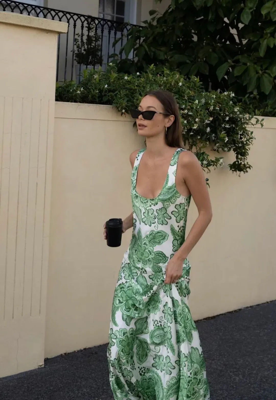 Hansen and Gretel Patricia Bias Cut Maxi Dress Greenhouse Size L / AU 12 for rent on The Volte - main image