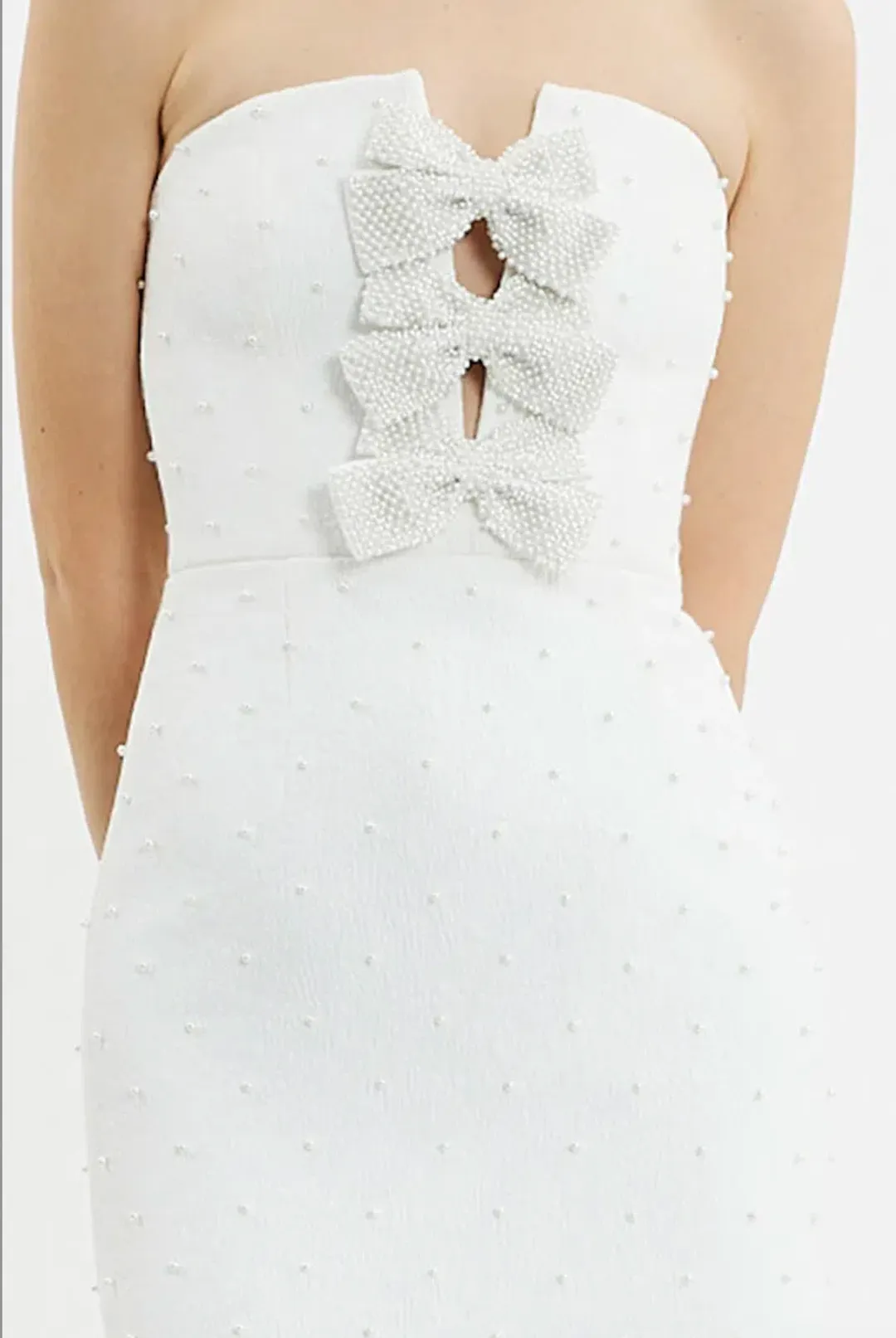 Rebecca Vallance Ophelia Midi Dress White Size 8 for rent on The Volte - main image