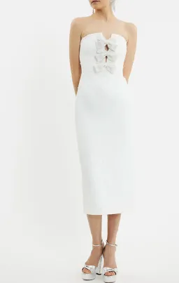 Rebecca Vallance Ophelia Midi Dress White Size 8 for rent on The Volte - image 4