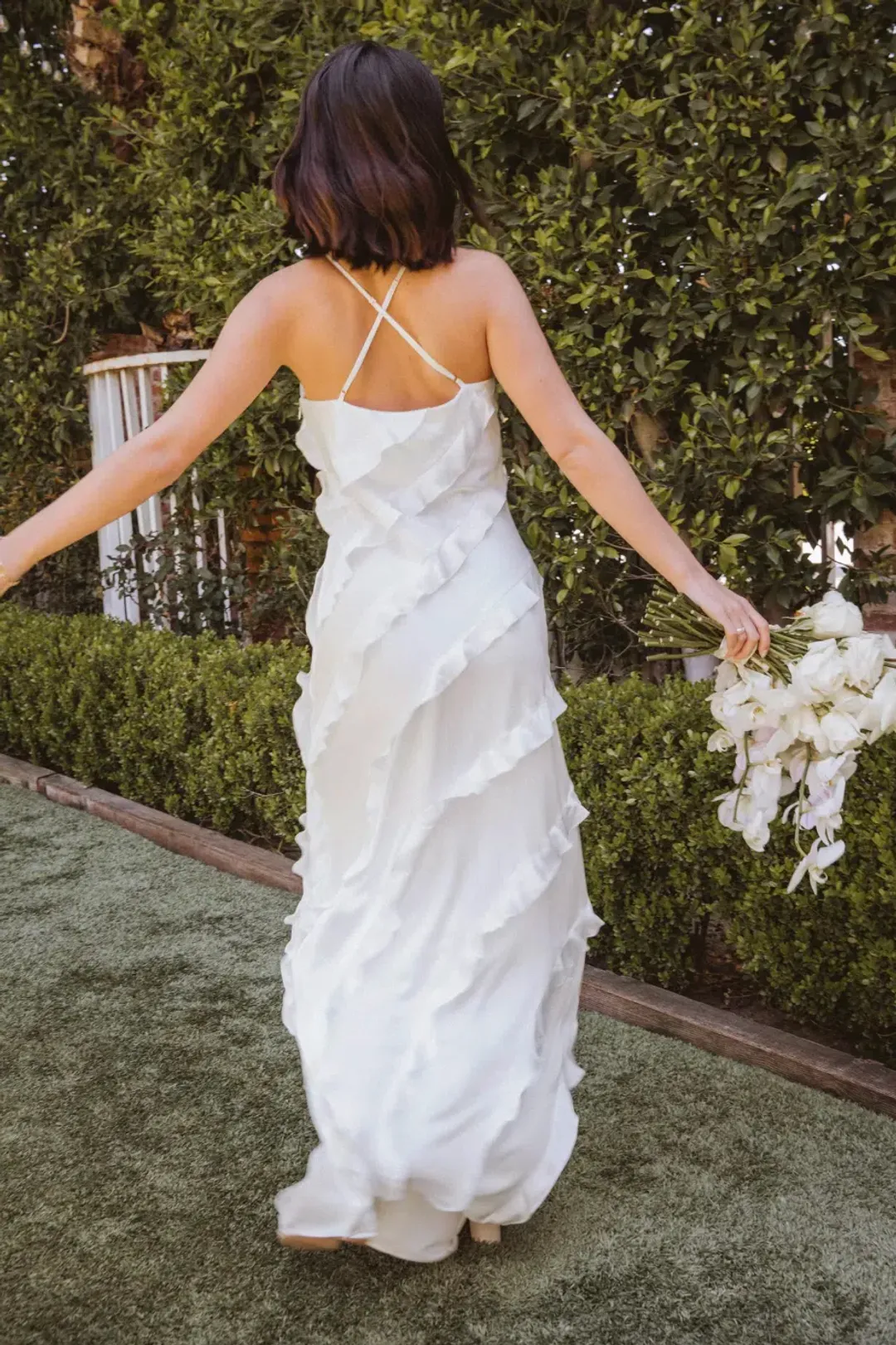 Show Me Your Mumu Romance Ruffle Dress Ivory Size XL (14 - 16) for rent on The Volte - main image