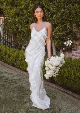 Show Me Your Mumu Romance Ruffle Dress Ivory Size XL (14 - 16) for rent on The Volte - image 1