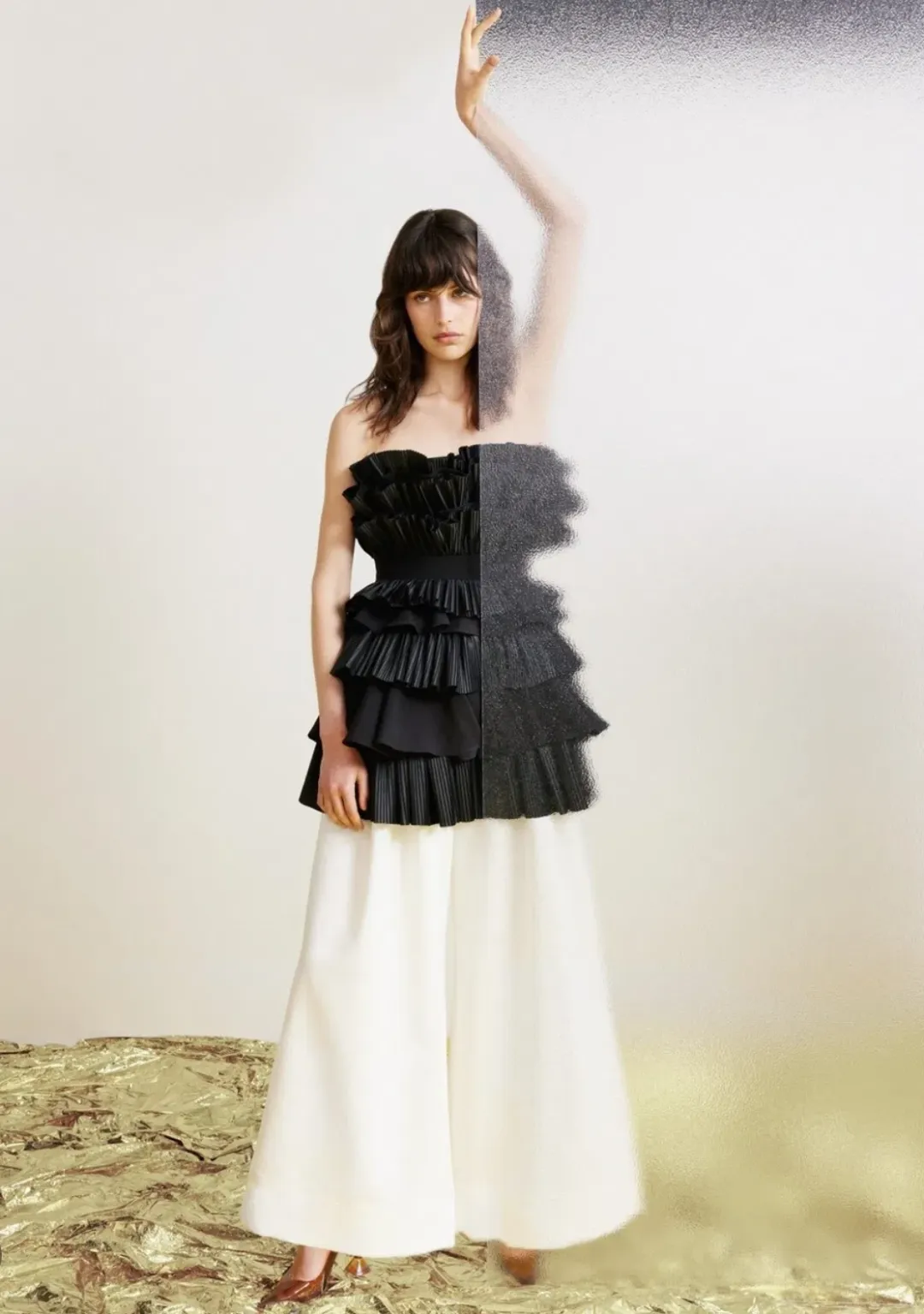 Acler Elsher Mini Dress Black Size 6 for rent on The Volte - main image