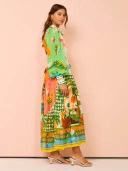 Alemais Paradiso Midi Shirtdress Multi Print Size 16 for rent on The Volte - image 3