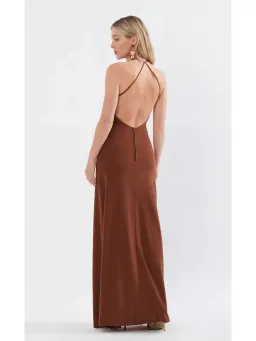Sonya Moda Knitted Keyhole Dress In Spice Brown Size AU 8 for rent on The Volte - image 2