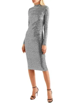 Rebecca Vallance Andree Sequined Dress Silver Size AU 6 for rent on The Volte - image 1