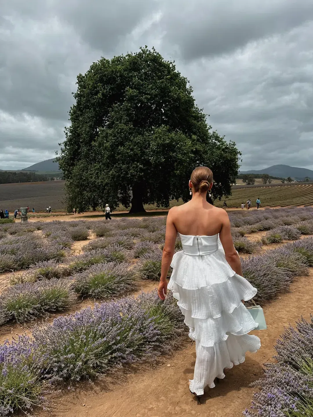 Aje Cosmos Tiered Maxi Skirt In White Size AU 8  for rent on The Volte - main image