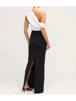 Solace London Kara Maxi Dress Black/Cream Size AU 12 for rent on The Volte - image 3