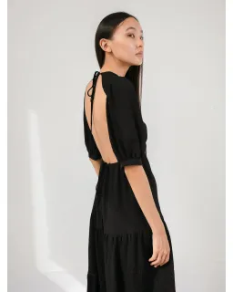 Sir The Label Indre Open Back Midi Dress Black Size 1 / AU 8 for rent on The Volte - image 4