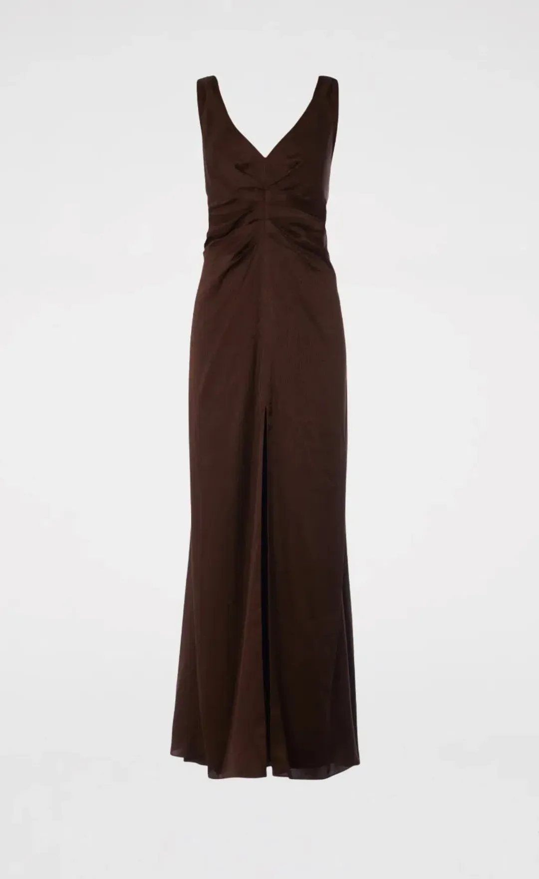 Scanlan Theodore Silk Jacquard Gown Chocolate Brown Size 12  for rent on The Volte - main image
