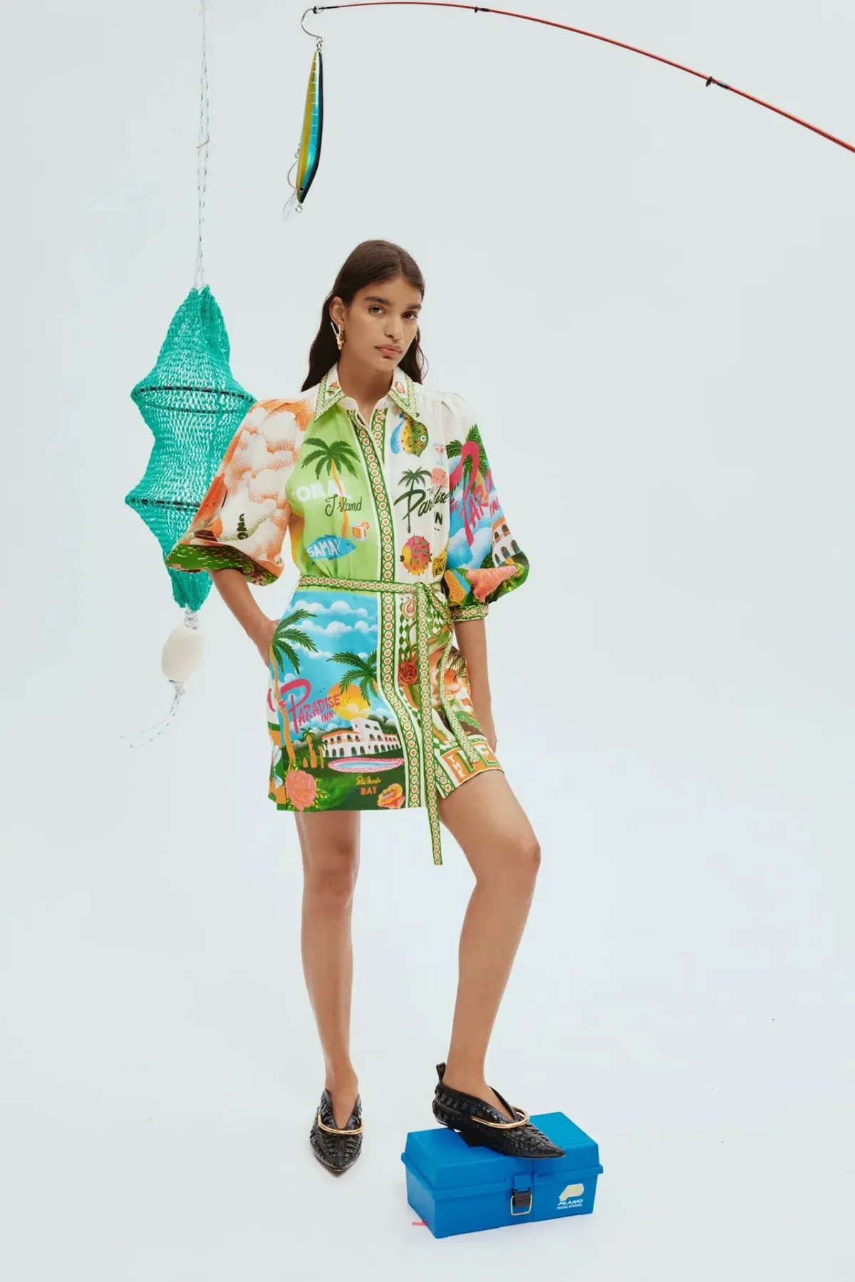 Alemais Paradiso Mini Dress Multi Size AU 12   for rent on The Volte - main image