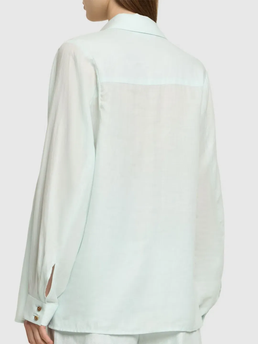 Zimmermann Natura Oversized Shirt in Size 0P / AU 6 and Short in Size 1 / AU 10 Set Mint  for rent on The Volte - main image