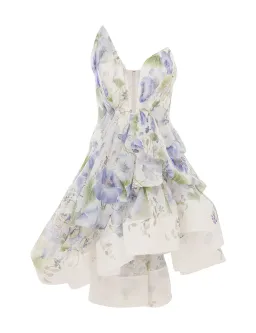Zimmermann Natura Draped Mini Blue Floral Size 1 / AU 10  for rent on The Volte - image 3