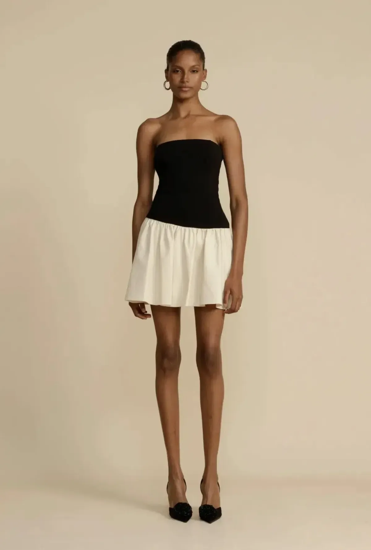 Arcina Ori Celine Dress Black Cream Size S / AU 8 for rent on The Volte - main image