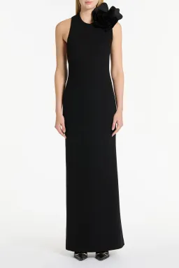 Carla Zampatti Crepe C Back Gown Black Size 6  for rent on The Volte - image 8
