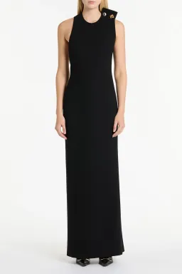 Carla Zampatti Crepe C Back Gown Black Size 6  for rent on The Volte - image 2