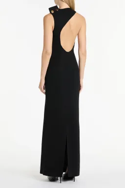 Carla Zampatti Crepe C Back Gown Black Size 6  for rent on The Volte - image 3