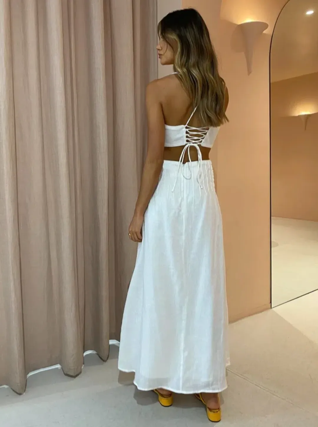 Issy Eveylyn Dress White Size 10 for rent on The Volte - main image