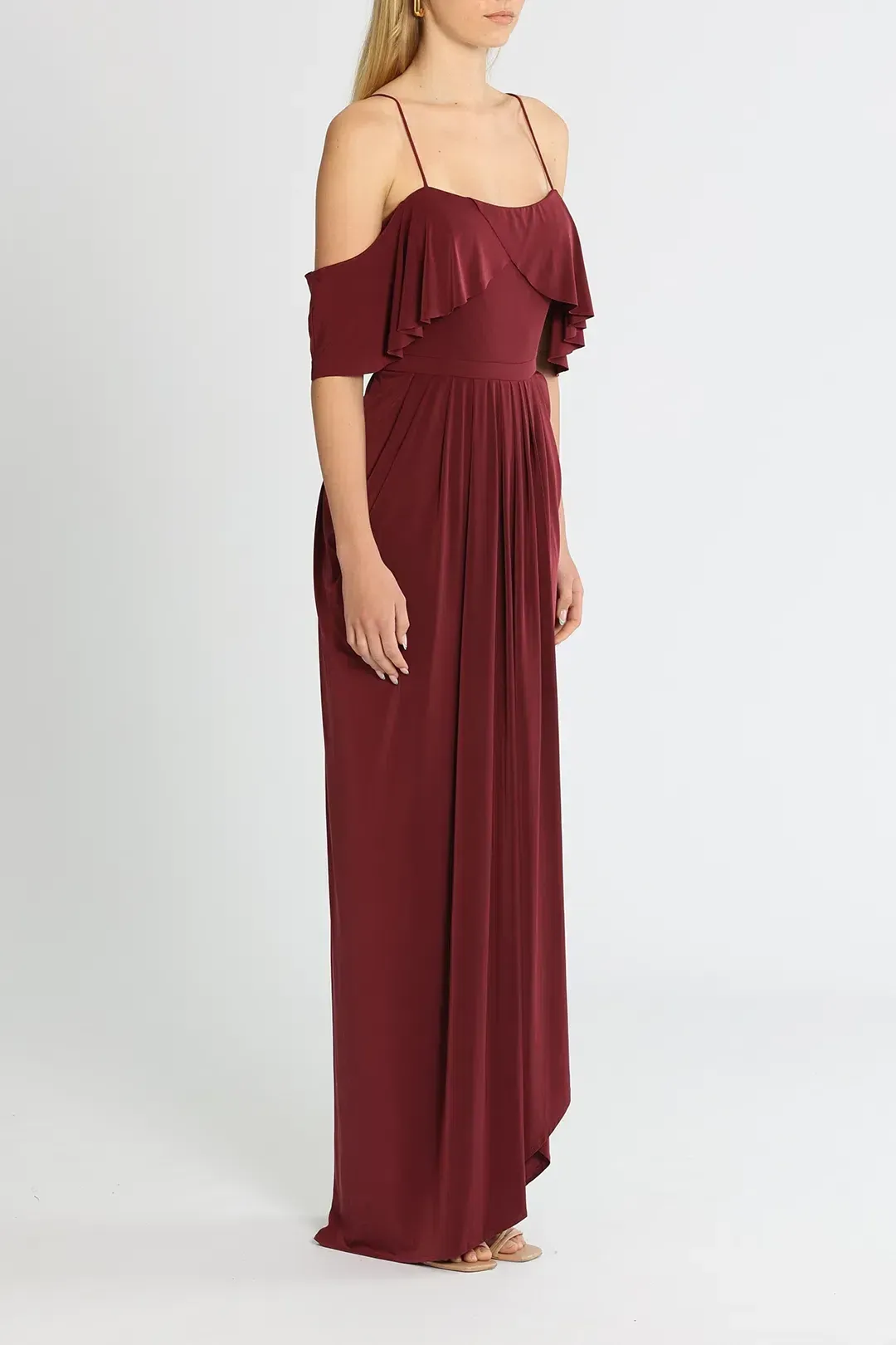Tania Olsen Arianna Gown in Wine Size 10 for rent on The Volte - main image