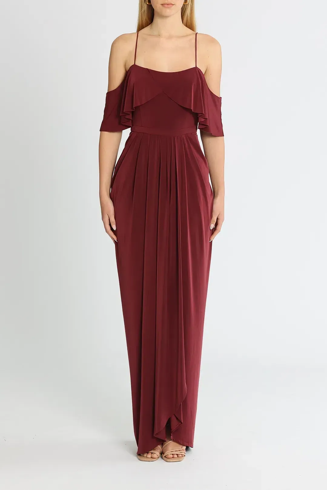 Tania Olsen Arianna Gown in Wine Size 10 for rent on The Volte - main image