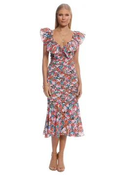 Talulah Cloud Nine Midi Dress Floral Size 6 for rent on The Volte - image 1