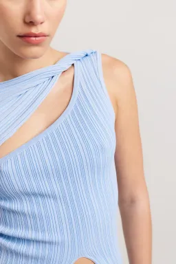 Henne Romee Knit Top & Skirt Set Cloud Blue Size 8 for rent on The Volte - image 2