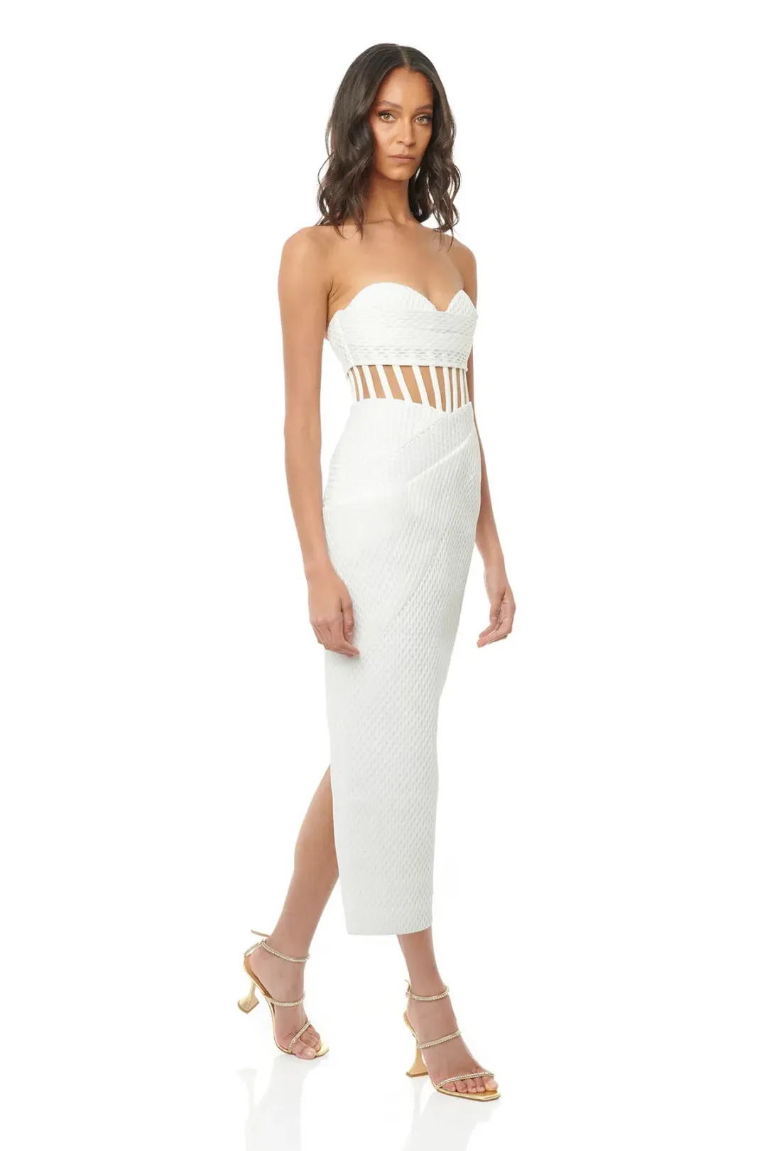 Eliya The Label Zariah Midi Dress White Size XS / AU 6 for rent on The Volte - main image