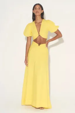 Hansen and Gretel Greer Top & Freya Skirt Set Sunshine Yellow Size XS / AU 6  for rent on The Volte - image 1