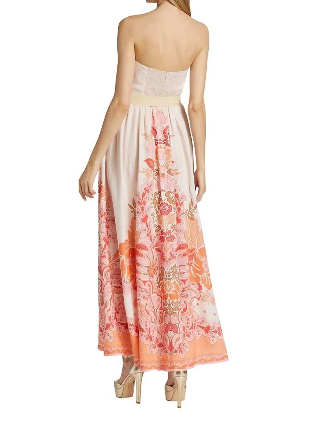 Zimmerman Violet Floral Linen Maxi Dress Floral Size 1 / AU 10 for rent on The Volte - main image