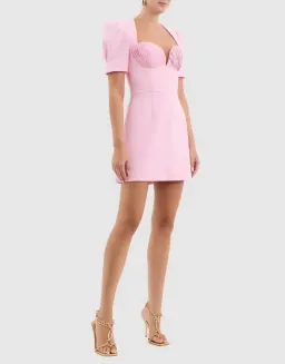 Rebecca Vallance Jenna Short Sleeve Mini Dress Pink Size 10 for rent on The Volte - image 2