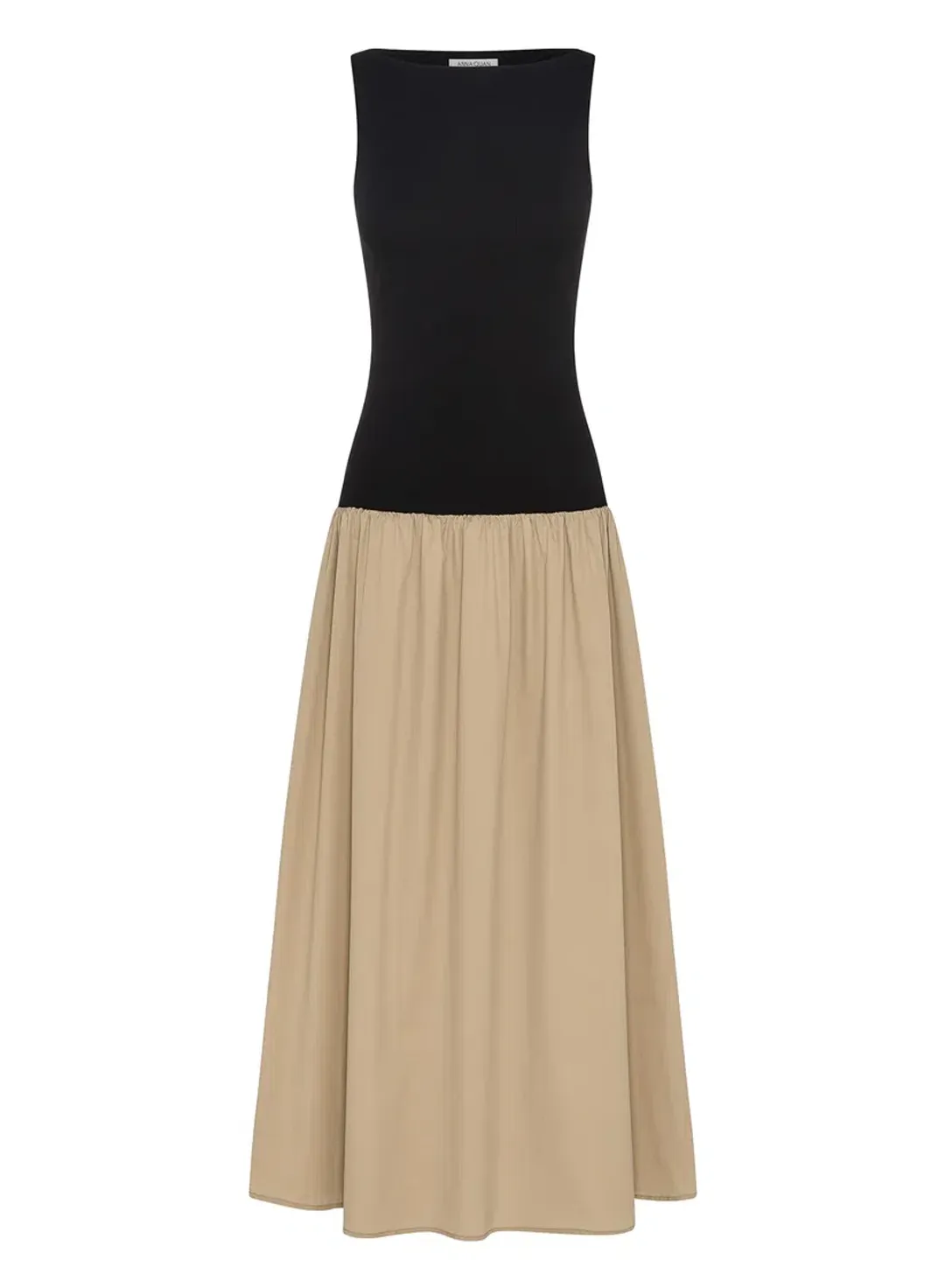 Anna Quan Juliana Two Tone Dress Latte Size 8 for rent on The Volte - main image