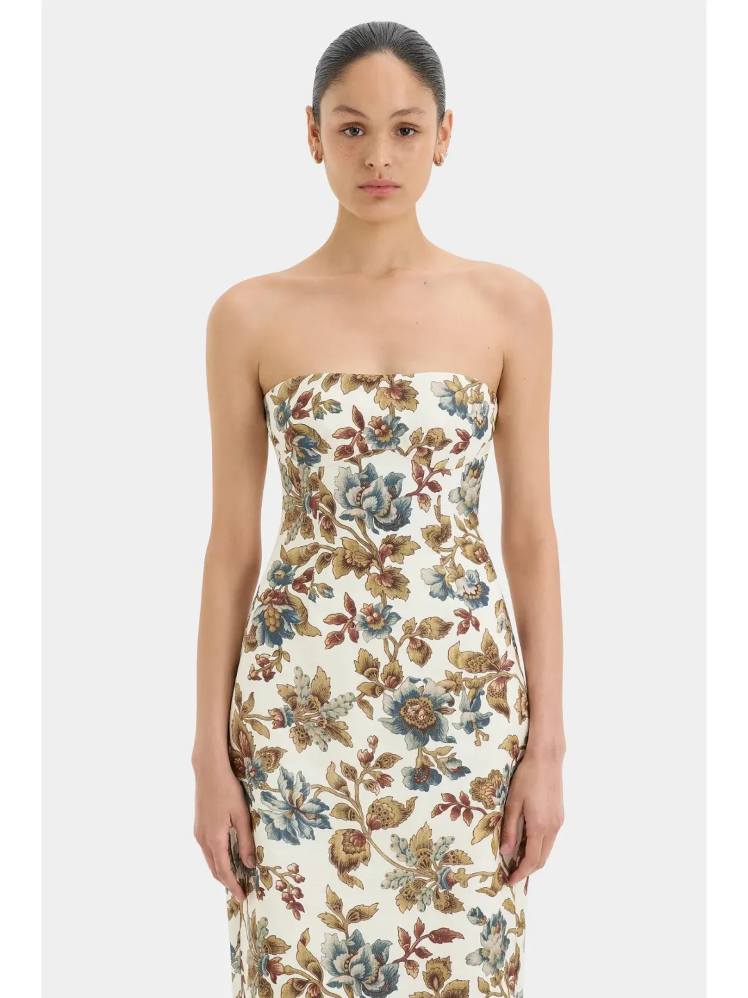 Sir The Label Eleanora Column Midi Dress in Viola Print Size 0 / AU 6 for rent on The Volte - main image