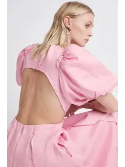 Aje Serendipity Cut Out Dress Pink Musk Size AU 8  for rent on The Volte - image 3