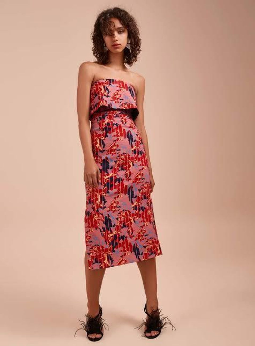 C/MEO Collective Entice Midi Dress Floral Size 6 for rent on The Volte - main image