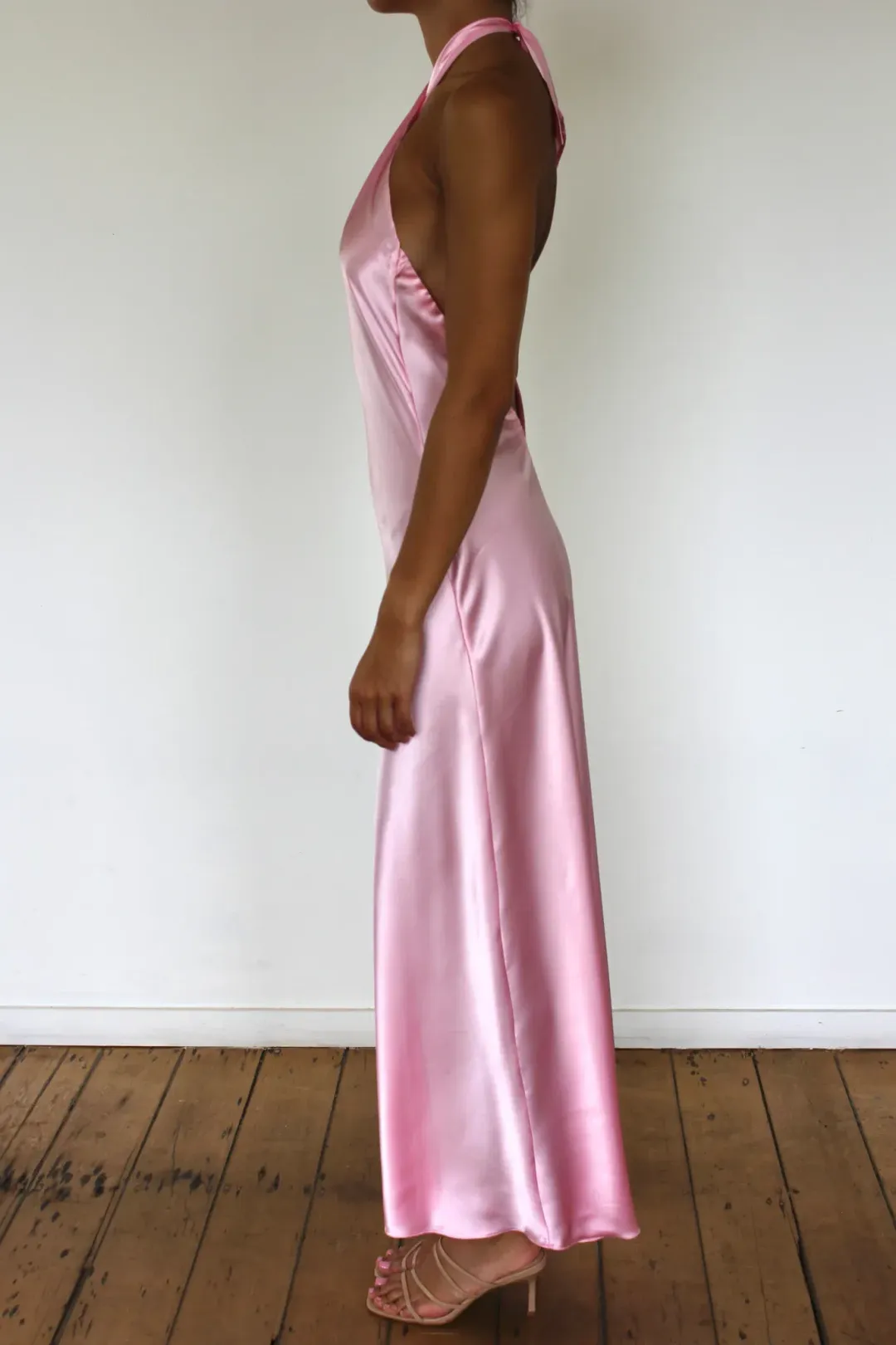 YLD Design Crossover Maxi Dress in Pink Size M / AU 10  for rent on The Volte - main image