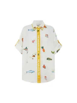 Alemais Blue Marlin Embroidered Shirt AU 14 and Skirt AU 16 in Print for rent on The Volte - image 8