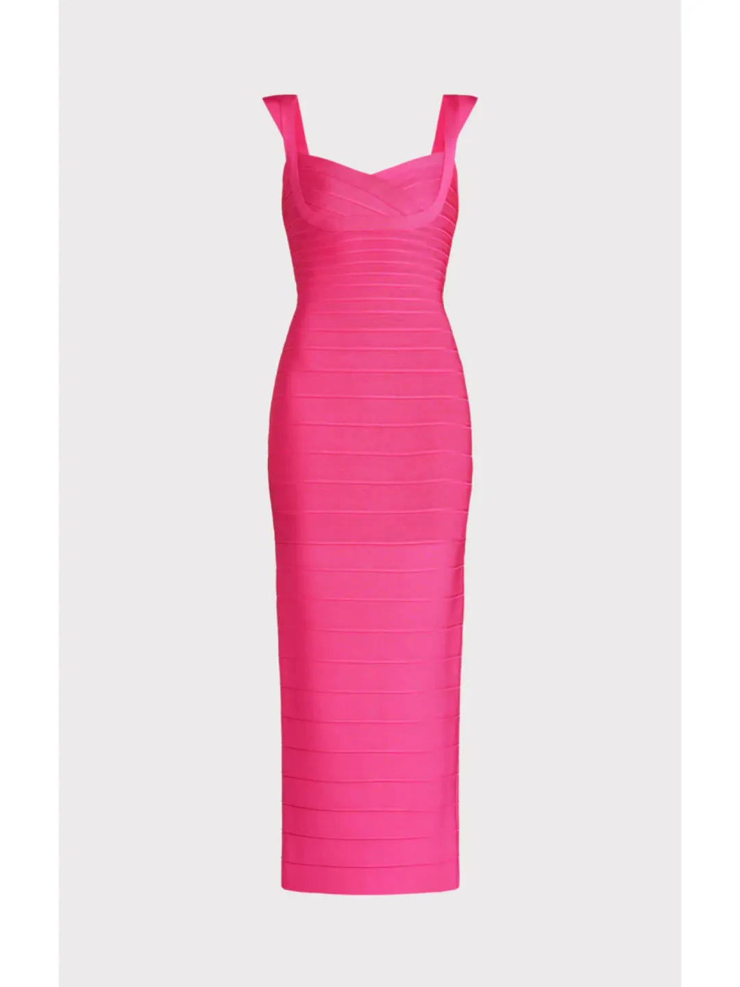 Herve Leger Fluted Bandage Gown in Pink Size Small / AU 8 for rent on The Volte - main image