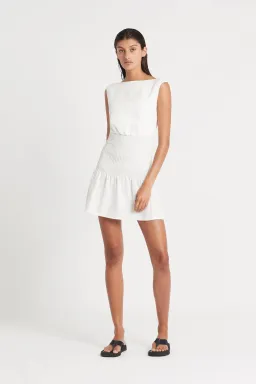 Sir the Label Lorena Open Back Mini Dress White Size AU 12  for rent on The Volte - image 1