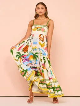 Alemais  Paradiso Sundress In Multi Size 16 for rent on The Volte - image 2