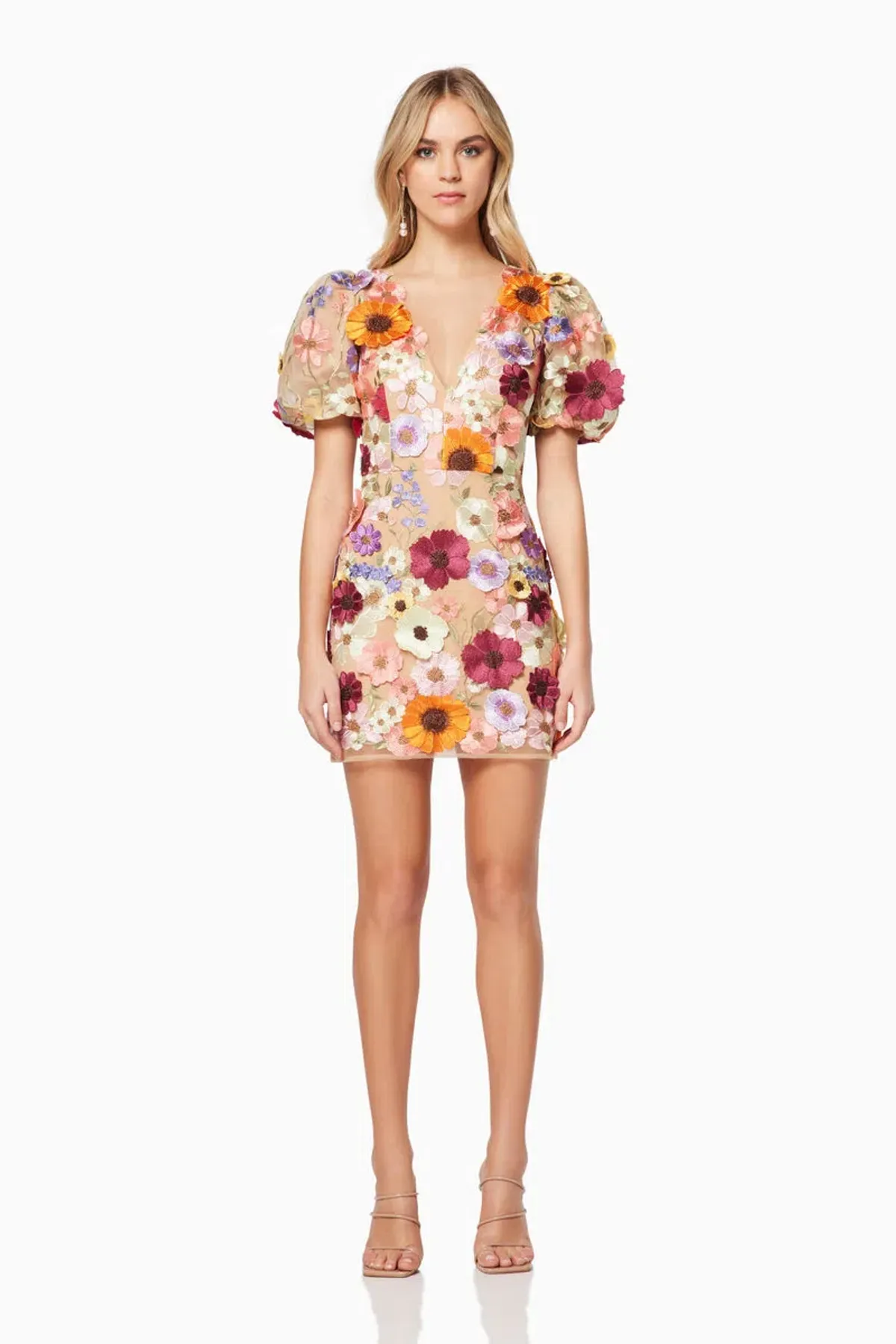Elliatt Rosalind Mini Dress 3D Floral Size XL/Au 14 for rent on The Volte - main image