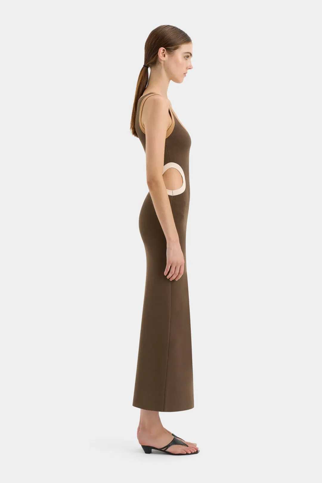 Sir The Label Salvador Cut Out Dress Biscotti Size 0/Au 6 for rent on The Volte - main image