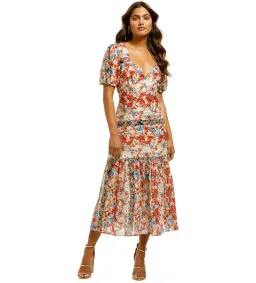 Talulah Carnevale Midi Dress in Soiree Print Size 14 for rent on The Volte - image 1